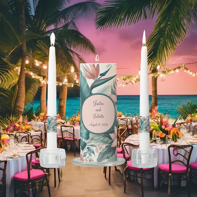 Light Tropical Essence Wedding Unity Candle Set (Creator Uploaded)