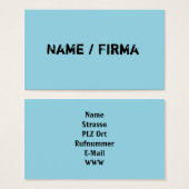 light turquoise business cards (Front & Back)