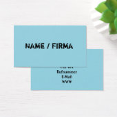 light turquoise business cards (Desk)