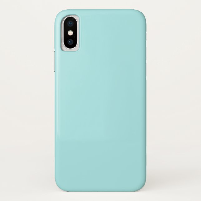 Light Turquoise  iPhone X Case (Back)