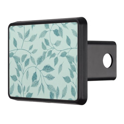 Light Turquoise Leaf Pattern Placemat Hitch Cover