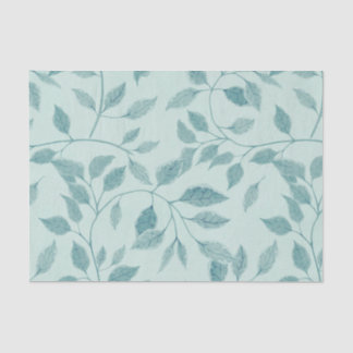 Light Turquoise Leaf Pattern Tissue Paper