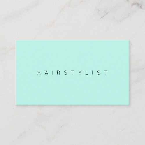 Light turquoise minimal elegance business card