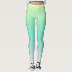 Light Turquoise Modern Ombre Leggings