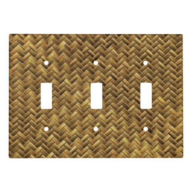 Light Twill Basket Weave Pattern Switch Cover (Front)
