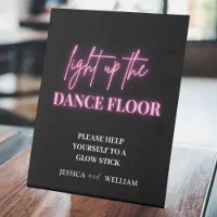 Light up the Dance Floor Please Help Yourself to A Glow Stick, Glow Sticks  Sign, Wedding Glow Sticks Sign, Wedding Reception Sign 