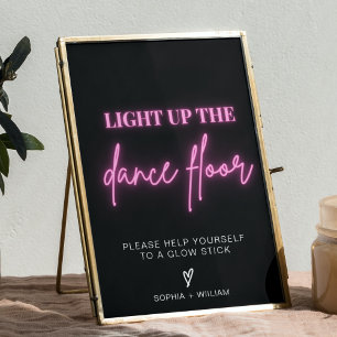 Light Up the Dance Floor   Glow Sticks Sign