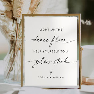 Light Up the Dance Floor Glow Sticks Sign