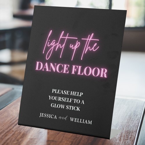 Light Up the Dance Floor   Glow Sticks Sign