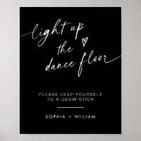 Light Up the Dance Floor | Glow Sticks Sign