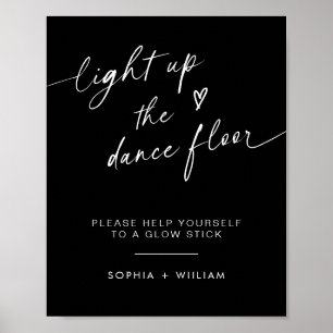 Light Up the Dance Floor   Glow Sticks Sign