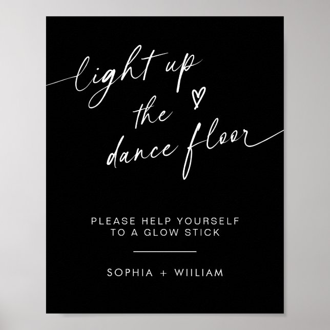 Light Up the Dance Floor | Glow Sticks Sign (Front)