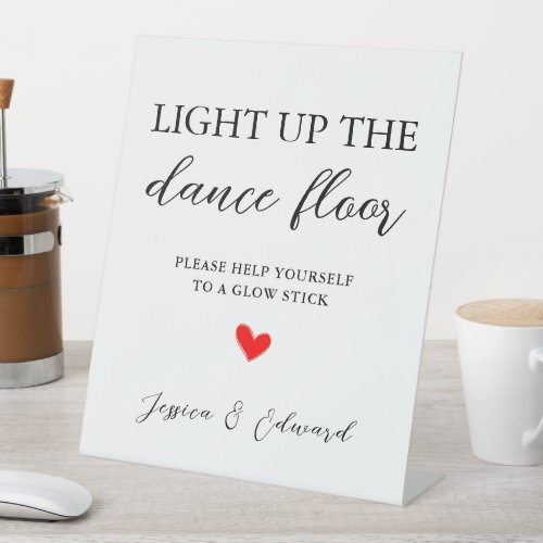 Light Up The Dance Floor Minimalist Black White Pedestal Sign