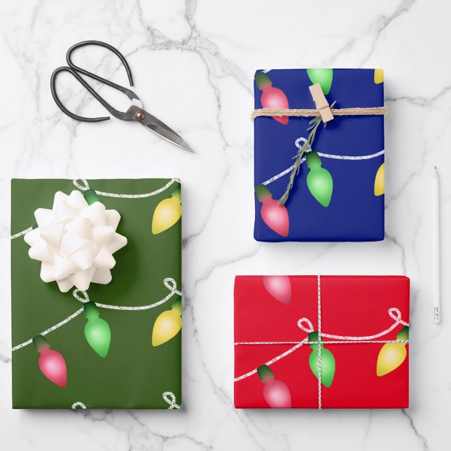 Light Up The Holidays Wrapping Paper 3 Sheets (Creator Uploaded)