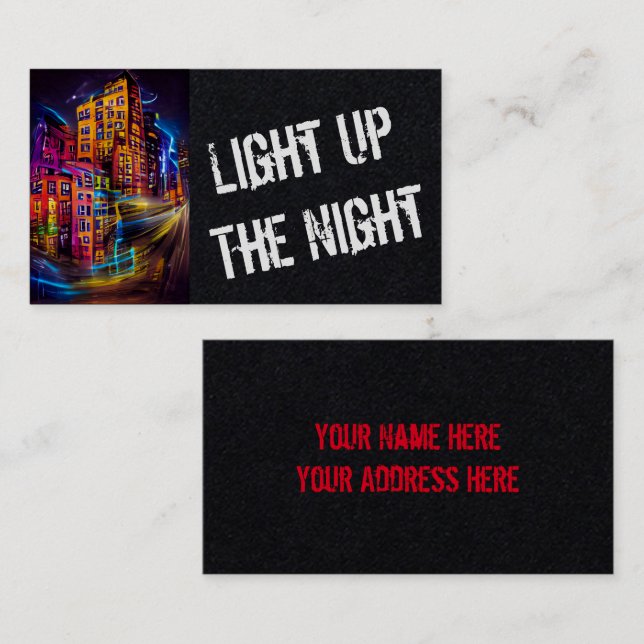 Light Up The Night 1 - Vivid Business Card (Front/Back)
