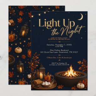 Light Up the Night Bonfire Invitation