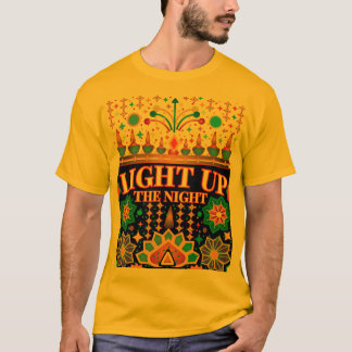 Light Up The Night: Diwali Illustration Theme T-Shirt