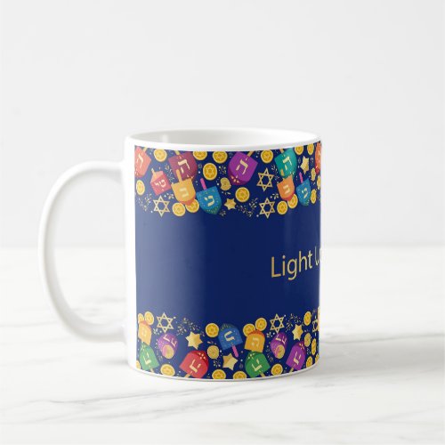 Light Up the Night — Dreidel Hanukkah Mug