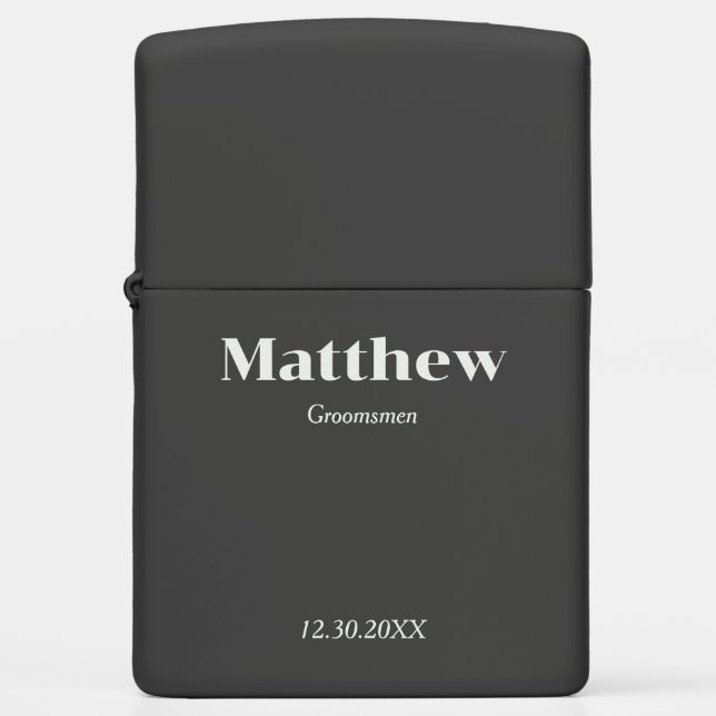 Light Up the Night - Gift for Groomsmen Zippo Lighter (Front)