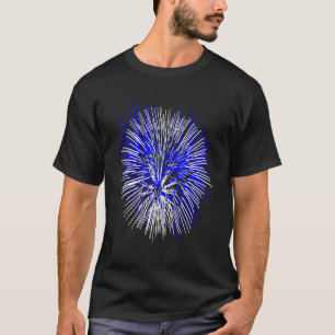 Light Up The Night Sky Colorful Fireworks Celebrat T-Shirt