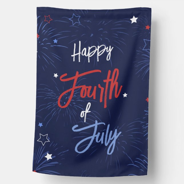 Light up the Sky 4th of July Party House Flag (Front)