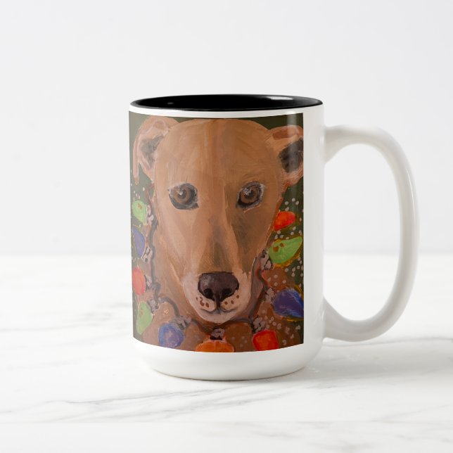 Light Up the Yule Dog Holiday/Christmas Mug (Right)
