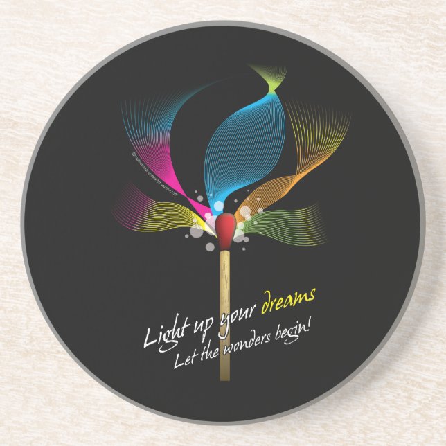 Light Up Your Dreams Drink Coaster (Front)