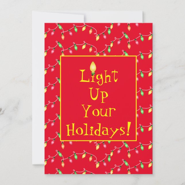Light Up Your Holidays Flat Holiday Card (Front)