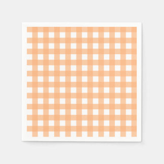 Light Vichy Orange Napkins
