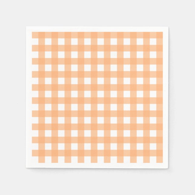 Light Vichy Orange Napkins (Front)