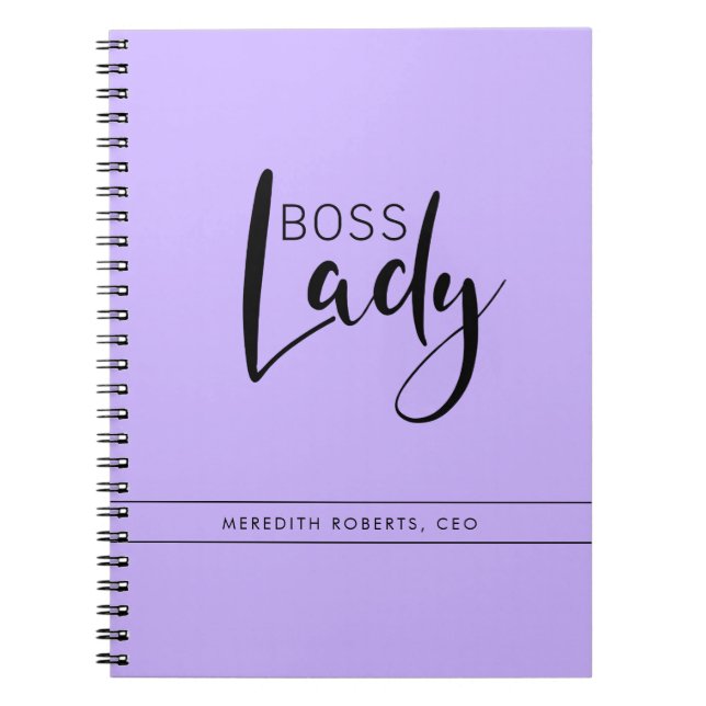 Light Violet Boss Lady Logo Personalized Notebook (Front)