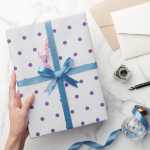 Light Violet Light Gray Polka Dots Clean Simple Wrapping Paper