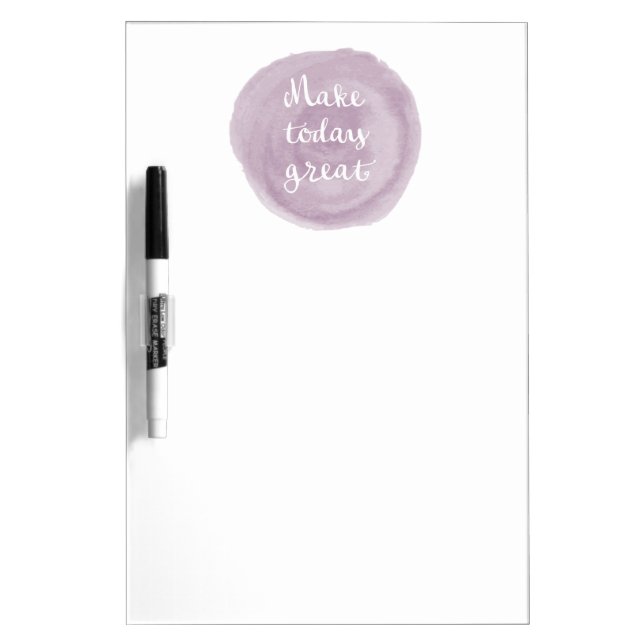 Light Violet Watercolor Inspirational Dry Erase Board (Front)