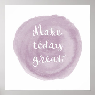 Light Violet Watercolor Inspirational Poster