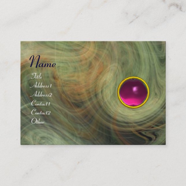 LIGHT VORTEX  AMETHYST pink yellow grey Business Card (Front)