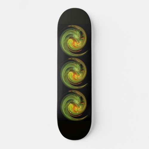 LIGHT VORTEX black yellow green orange Skateboard Deck