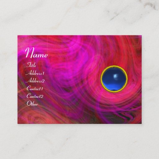 Customizable LIGHT VORTEX BLUE SAPPHIRE  purple red yellow Business Card