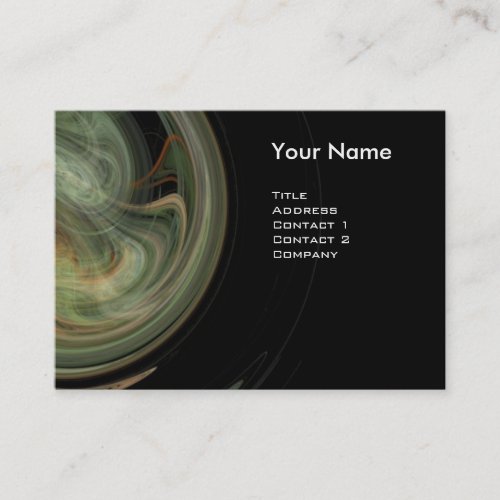 LIGHT VORTEX MONOGRAM Vibrant black grey yellow Business Card