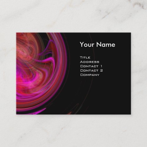 LIGHT VORTEX MONOGRAM Vibrant black pink violet Business Card