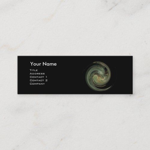 LIGHT VORTEX MONOGRAM Vibrant black purple Mini Business Card