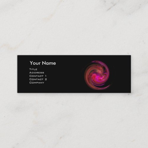 LIGHT VORTEX MONOGRAM Vibrant black red pink Business Cards