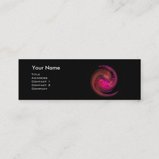 Customizable LIGHT VORTEX MONOGRAM Vibrant black red pink Business Cards