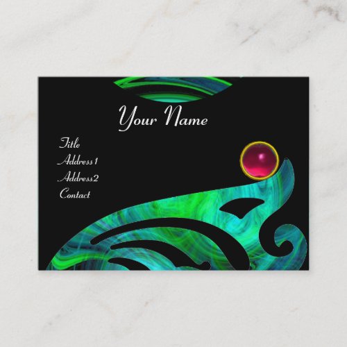 LIGHT VORTEX RUBY blue green black pink yellow Business Card