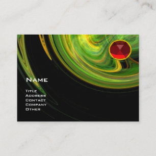 LIGHT VORTEX  RUBY- orange yellow green black red Business Card