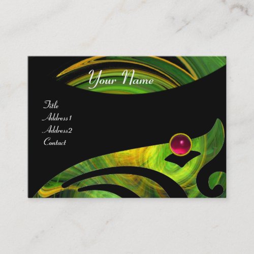 LIGHT VORTEX RUBY red pink black green yellow Business Card