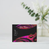 LIGHT VORTEX RUBY red pink black purple yellow Business Card (Standing Front)