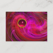 LIGHT VORTEX RUBY red pink black purple yellow Business Card (Back)