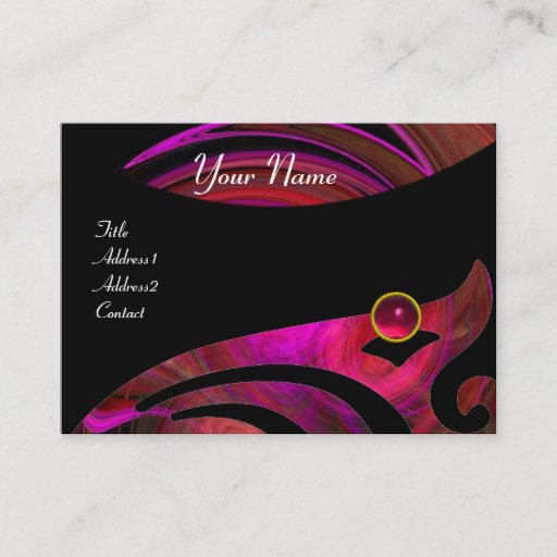 Customizable LIGHT VORTEX RUBY red pink black purple yellow Business Card Templates