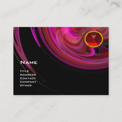 LIGHT VORTEX  RUBY_ red pink violet black yellow Business Card