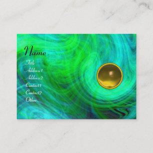 LIGHT VORTEX  TOPAZ green yellow  blue Business Card